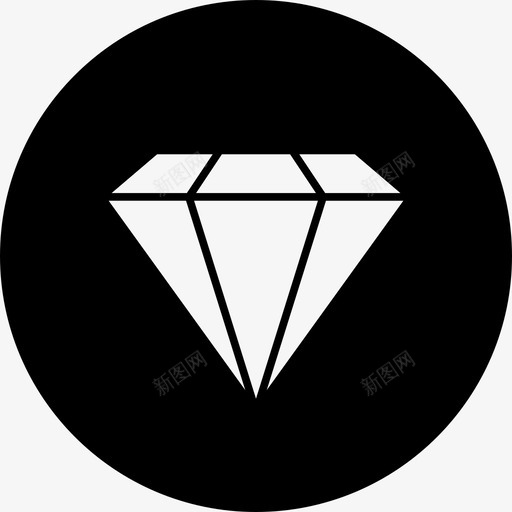 宝石钻石时尚圆形填充物图标svg_新图网 https://ixintu.com 圆形 填充 宝石 时尚 钻石