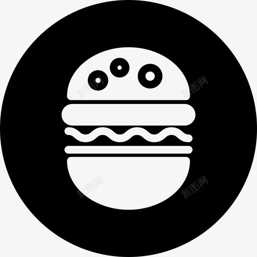 三明治汉堡圆形食品图标svg_新图网 https://ixintu.com 三明治 圆形 汉堡 食品