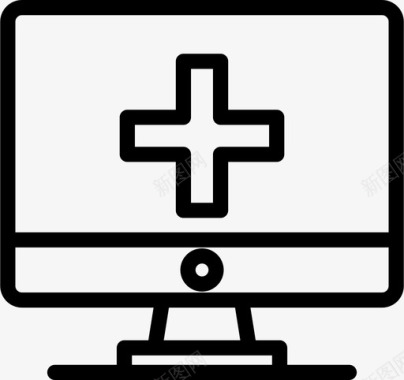 医疗计算机医院图标图标