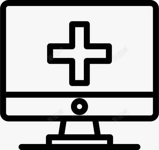 医疗计算机医院图标svg_新图网 https://ixintu.com 医疗 医院 屏幕 监视器 计算机