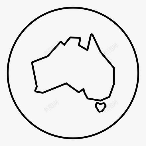 澳大利亚地图简单国家悉尼图标svg_新图网 https://ixintu.com 国家 地图 悉尼 澳大利亚 简单