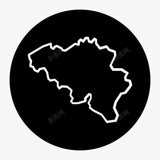 比利时地图布鲁塞尔欧洲图标svg_新图网 https://ixintu.com 地图 地理 布鲁塞尔 欧洲 比利时