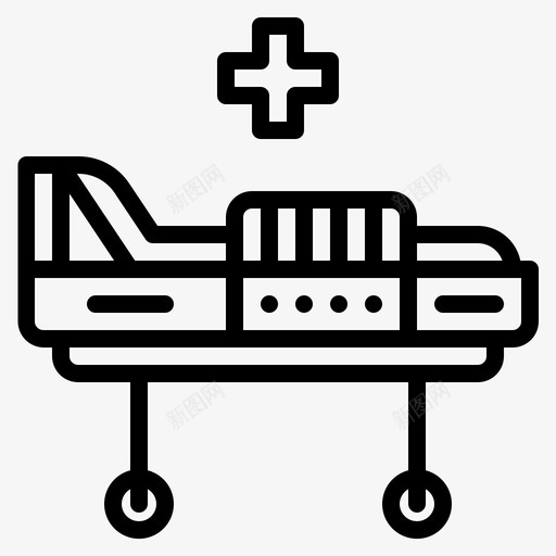 治疗床位生物学图标svg_新图网 https://ixintu.com 医院 外科 床位 治疗 生物学 解剖学