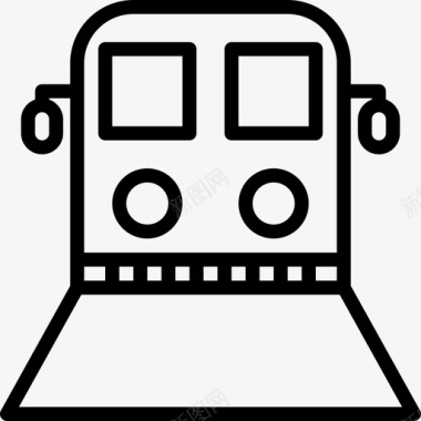 火车旅行150直线图标图标