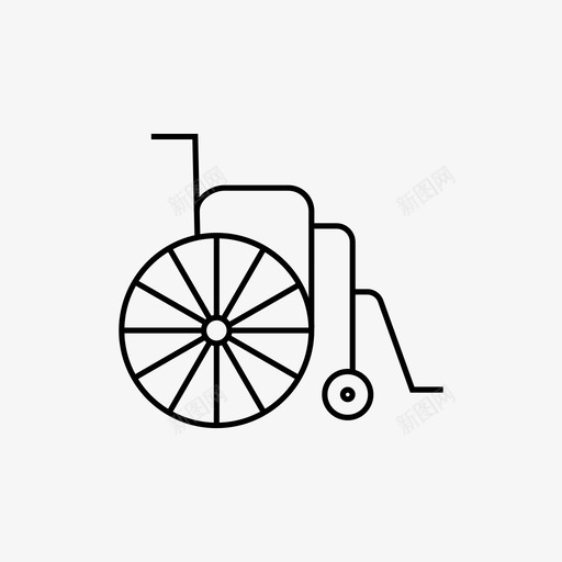 轮椅残疾人医疗图标svg_新图网 https://ixintu.com 医疗 残疾人 瘫痪 轮椅