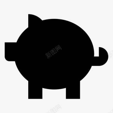 猪银行金融图标图标