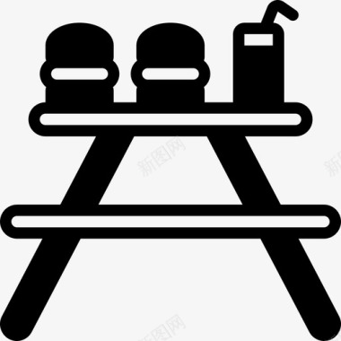 餐桌烧烤2填充图标图标