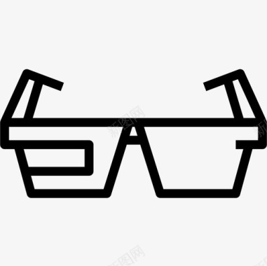 谷歌眼镜智能设备3线性图标图标