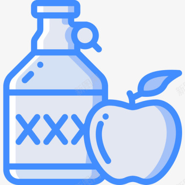 苹果酒感恩节55蓝色图标图标