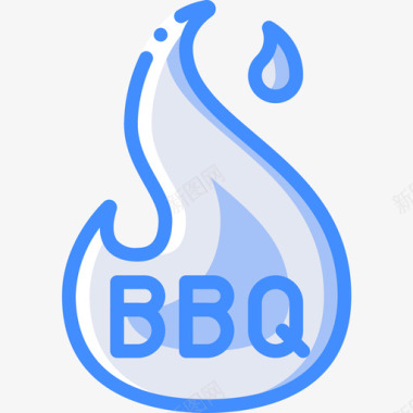 烧烤烧烤5蓝色图标图标