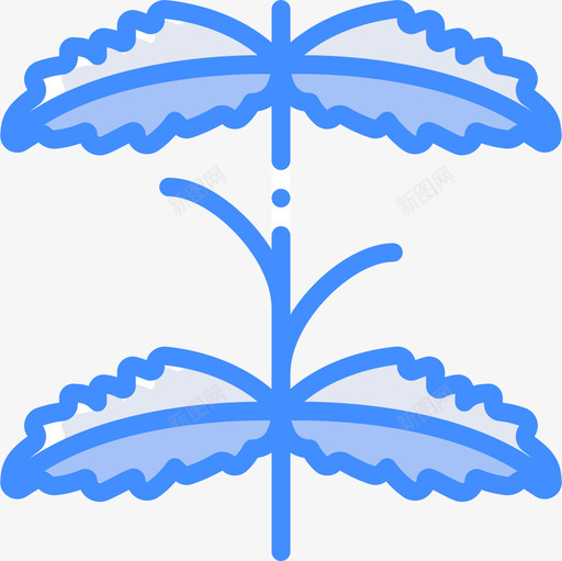薄荷植物4蓝色图标svg_新图网 https://ixintu.com 植物4 蓝色 薄荷