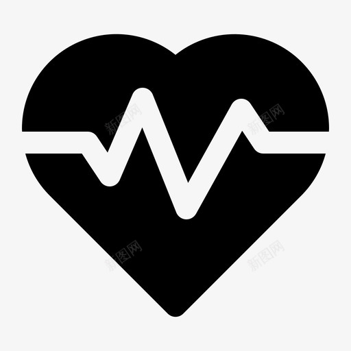 心脏健康医院图标svg_新图网 https://ixintu.com 健康 医学 医疗 医院 心脏 脉搏 铭文