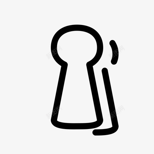 钥匙孔锁隐私图标svg_新图网 https://ixintu.com 介质 保护 安全 钥匙孔 间隙 随机 隐私