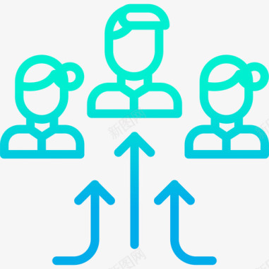 晋升办公室129梯度图标图标