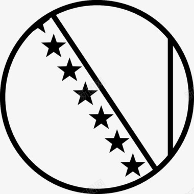 波黑国旗波黑国家图标图标