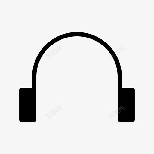 耳机听工作字形图标svg_新图网 https://ixintu.com 听 工作字形图标 耳机
