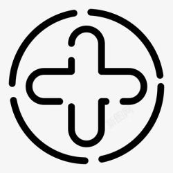 医院框加上医院医疗图标高清图片