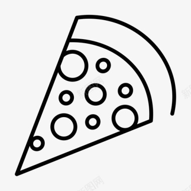 披萨片奶酪披萨意大利香肠披萨图标图标