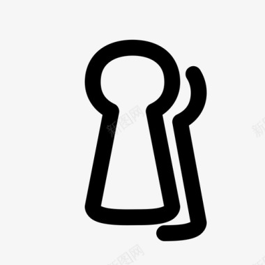 钥匙孔锁隐私图标图标