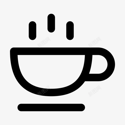 热咖啡饮料杯子图标svg_新图网 https://ixintu.com jumpicon 咖啡 咖啡店 杯子 粗体 线条 饮料 马克