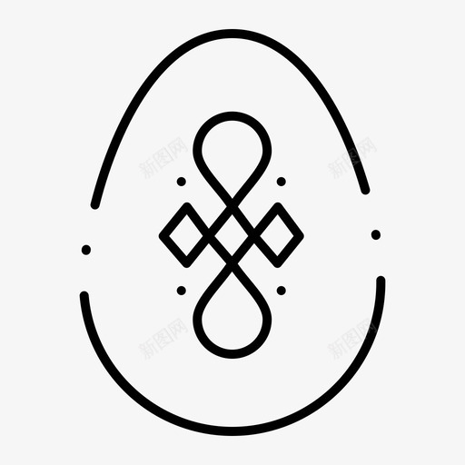 复活节彩蛋装饰东方规则点线图标svg_新图网 https://ixintu.com 东方规则点线 复活节彩蛋 装饰