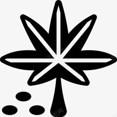 大麻植物2填充物图标图标