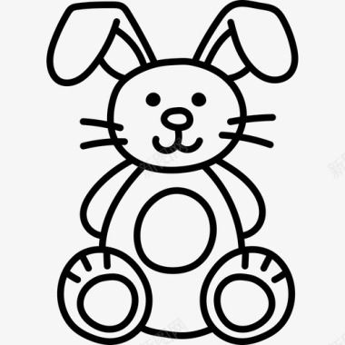 兔子儿童玩具13黑色图标图标