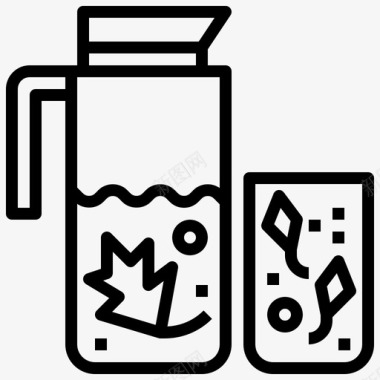 排毒鸡尾酒饮料食品和餐厅图标图标