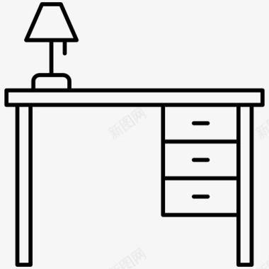 桌子家具家具轮廓图标图标
