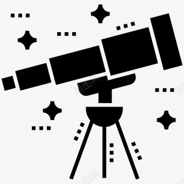 望远镜天文学双筒望远镜图标图标
