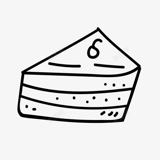 蛋糕切片蛋糕手绘蛋糕图标svg_新图网 https://ixintu.com 切片 手绘 甜食 蛋糕