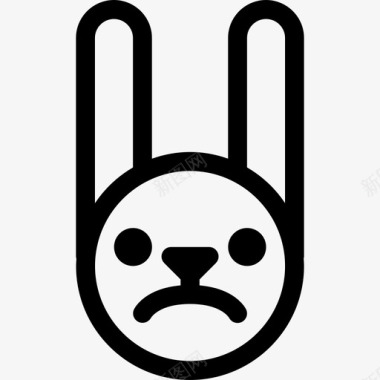 现在是表情符号的兔子动物表情符号图标图标