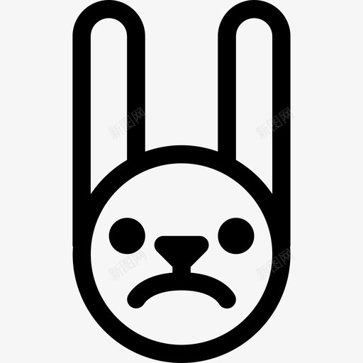 现在是表情符号的兔子动物表情符号图标svg_新图网 https://ixintu.com 兔子 动物 号的 现在 符号 表情