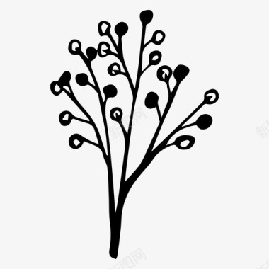 植物树枝自然图标图标