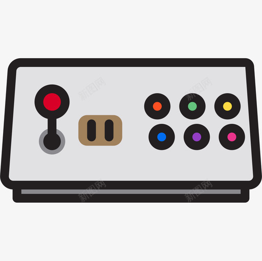 游戏控制器游戏控制器3线性颜色图标svg_新图网 https://ixintu.com 控制器 游戏 线性 颜色