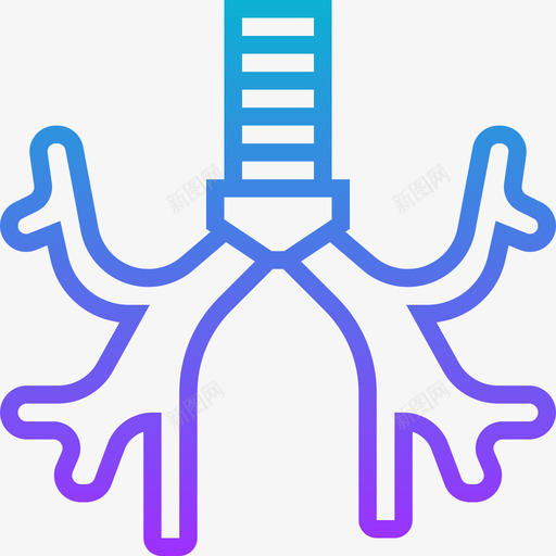 支气管人体器官5梯度图标svg_新图网 https://ixintu.com 人体 器官 支气管 梯度