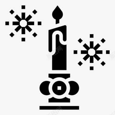 蜡烛仪式照明图标图标