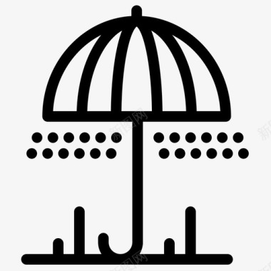 雨春天伞图标图标