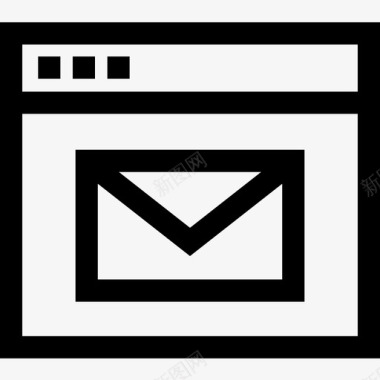 电子邮件电子邮件21直线图标图标
