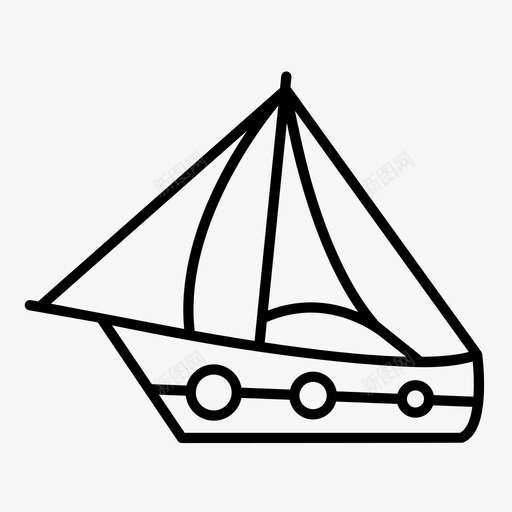 帆船海滩航海图标svg_新图网 https://ixintu.com 图标 帆船 度假 海洋 海滩 航海
