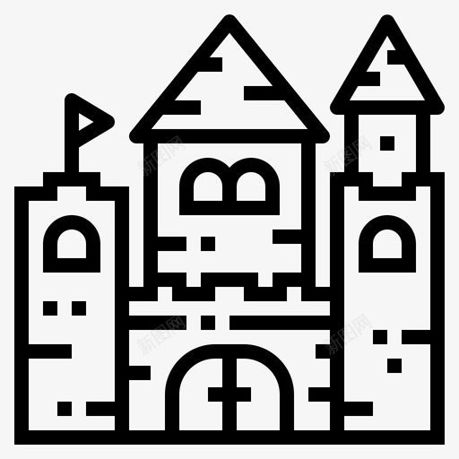 城堡建筑纪念碑图标svg_新图网 https://ixintu.com 城堡 建筑 纪念碑 魔术师