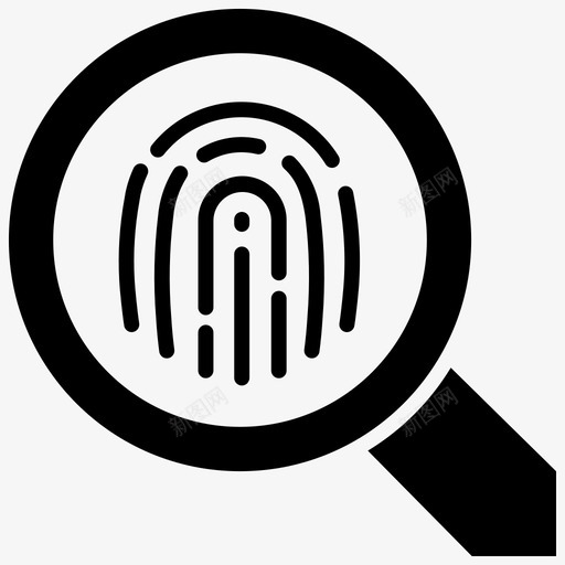 指纹支票数据图标svg_新图网 https://ixintu.com 指纹 支票 数据 正义 法律 身份