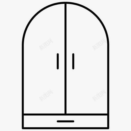 衣柜橱柜家具图标svg_新图网 https://ixintu.com 图标 家具 橱柜 衣柜 轮廓