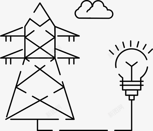 电力电力供应图标svg_新图网 https://ixintu.com 电力 电力供应
