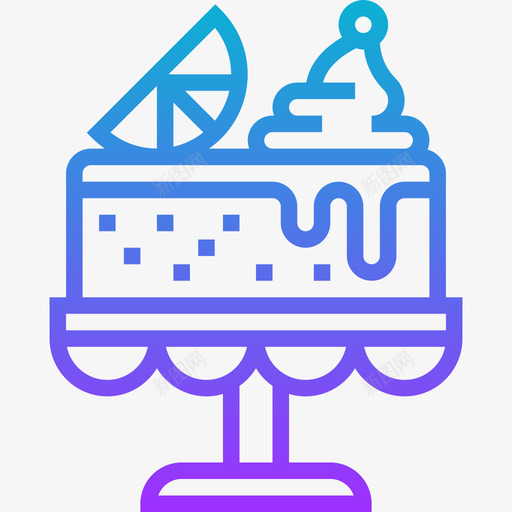 蛋糕甜点和糖果5梯度图标svg_新图网 https://ixintu.com 梯度 甜点 糖果 蛋糕