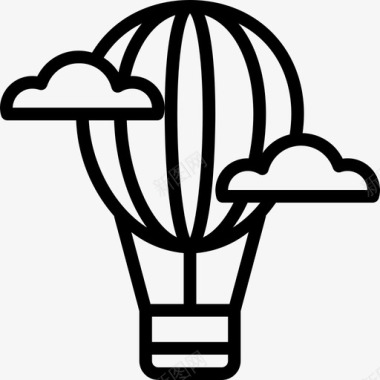 热气球safari11直线型图标图标