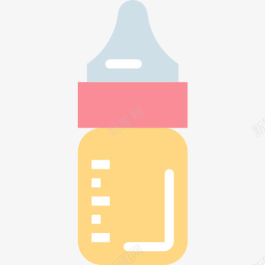婴儿奶瓶78号婴儿扁平图标图标