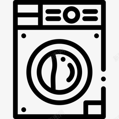 洗衣机电子44线性图标图标