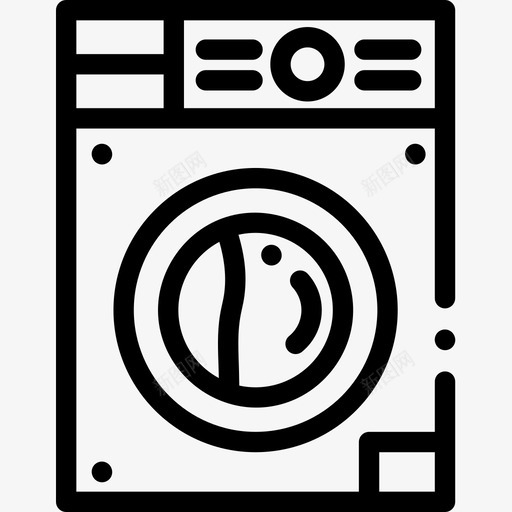 洗衣机电子44线性图标svg_新图网 https://ixintu.com 洗衣机 电子44 线性