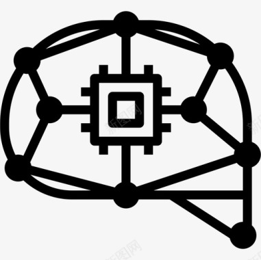 Cpuai4线性图标图标